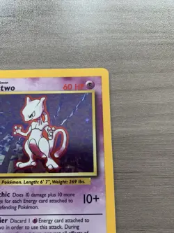 Pokemon Mewtwo Holofoil 1999 Base Set Unlimited #10/102 WOTC Gamefreak Rare - Image 4