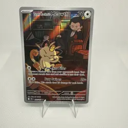 Pokemon Team Rocket’s Meowth Illustration Rare Destined Rivals 203/182 - Image 1