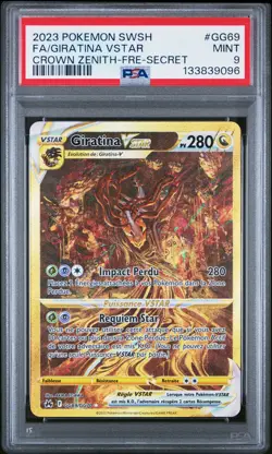 2023 POKEMON SWORD & SHIELD CROWN ZENITH #GG69 FULL ART/GIRATINA VSTAR PSA 9 - Image 1