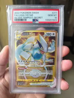 2022 Pokemon SWSH Silver Tempest Lugia VST #211/195 PSA 10 - Image 1
