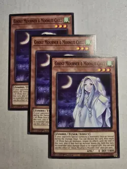 3x Ghost Mourner & Moonlit Chill 1st Edition Common L5DD-ENC11 Yu-Gi-Oh! - Image 1