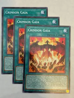 YUGIOH-3x- Crimson Gaia - SDCK-EN026 - Common - 1st Edition (PLAYSET) - Image 1