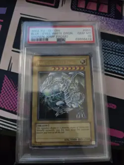 YUGIOH PSA 10 2002 Blue-Eyes White Dragon JMP-EN001 Ultra Rare EN Variant - Image 1