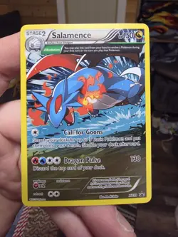 Salamance - XY59 - Holo SWIRL Black Star Promo Pokemon Card. LP - Image 1