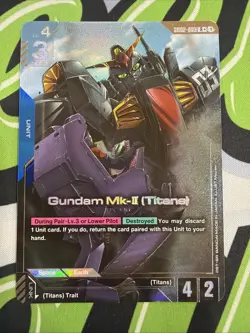 Gundam TCG Card Game Dual Impact GD02-003 R+ Gundam Mk-II Titans Alt Art Rare - Image 1