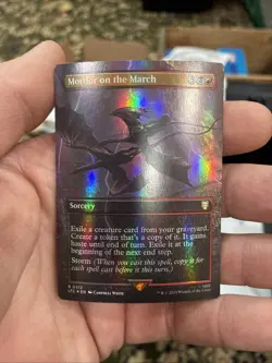 FOIL Mordor on the March 0512 Borderless Rare Lord of the Rings MTG Near Mint - Image 1