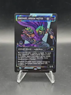 Shredder, Shadow Master (Surge Foil) - Borderless | Pixel - MTG Commander: TMNT - Image 1