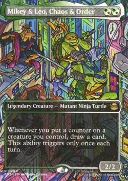 Mikey & Leo, Chaos & Order (Borderless) R Teenage Mutant Ninja Turtles 200 NM - Image 1