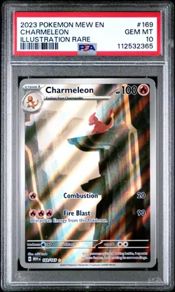 2023 POKEMON MEW EN-151 ILLUSTRATION RARE #169 CHARMELEON PSA 10 - Image 1