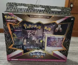 Pokemon Shining Fates Shiny Bunnelby Mad Party Pin Collection Box #1 - Image 1