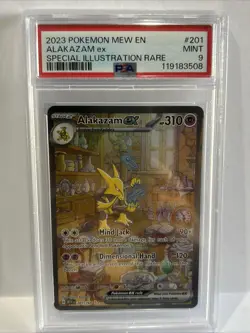 PSA 9 2023 Pokemon SV 151 Mew en #201/165 Alakazam EX Special Illustration Rare - Image 1