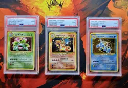 PSA 9 Sequential Set 1999 CD Promo Charizard Blastoise Venusaur Jap Pokemon - Image 1