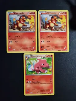 Charmander 17/113 & Charmeleon 18/113 Legendary Treasures Pokemon Card Lot - LP - Image 1