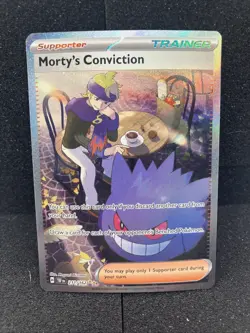 Morty's Conviction 211/162 Special Illustration Rare Temporal Forces Pokemon - Image 1