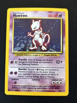 Pokemon TCG Mewtwo Base Set 10/102 Holo - Image 2