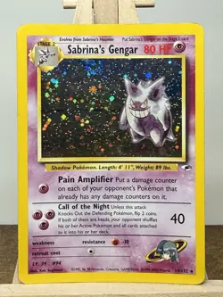 Pokemon TCG Sabrina's Gengar Gym Challenge Holo Rare 80 HP 14/132 Stage 2 - Image 1