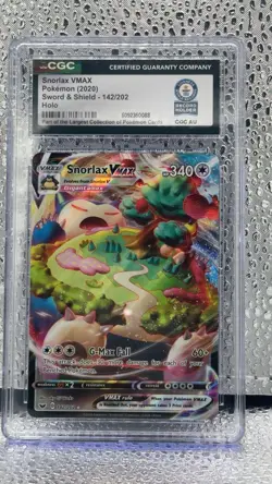 1/1 CGC World Record - 2020 Pokemon Snorlax VMAX 142/202 Ultra Rare Holo - Image 1