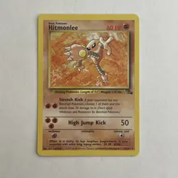 🔥 Hitmonlee 22/62 🔥 Original Non Holo Rare Fossil Set Pokemon NM WOTC 1999 - Image 1