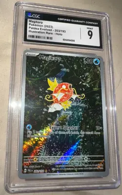 Pokemon Magikarp Illustration Rare 203/193 2023 Paldea Evolved CGC MINT 9 - Image 3