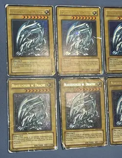 Yu-Gi-Oh! 6x Blauaugiger W. Drache SDK-G001 1.Edition/unl. Ultra Rare Blue-Eyes - Image 2