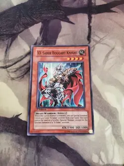 Yugioh - XX-Saber Boggart Knight TSHD-EN000 NM 1st ed Super Rare - Image 1