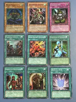 Yu-Gi-Oh! 9 Super Rare 1.Edition/unl. MRL, SRL, IOC, PSV, PGD Maha Vailo, Mirage - Image 1