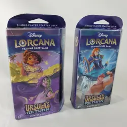 Lot of 2 - Disney Lorcana Ursula's Return Starter Deck Trading Cards - 120 Cards - Image 2