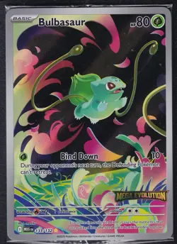 Pokemon Bulbasaur Card Mega Evolution 133/132 Stamped Promo Sealed - Image 1