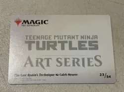 mtg The Last Ronin's Technique, Art Series card TMNT - Image 2