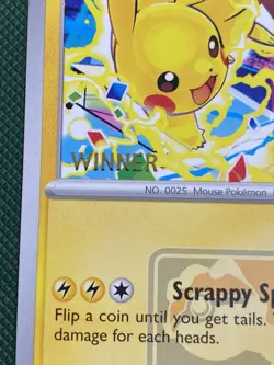 Pokemon TCG Pikachu SVP 225 2025 Championship WINNER Stamp Prize Promo Card - Image 2