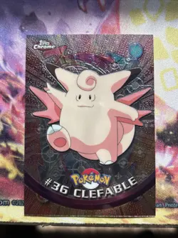 2000 Topps Chrome Pokemon ~ CLEFABLE ~ # 36 ~ T.V. Animation Card Series 1 - Image 1
