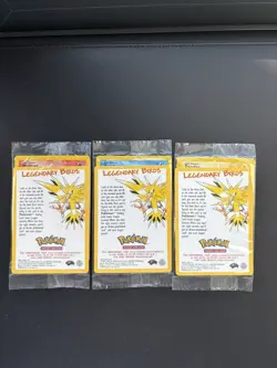 Pokemon Card Black Star Promo Sealed 3x Legendary Birds Zapdos Articuno Moltres - Image 1