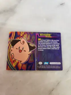 2001 Topps Pokemon Cleffa #173 Johto Series 1 Holo Foil TV Animation Card - Image 4