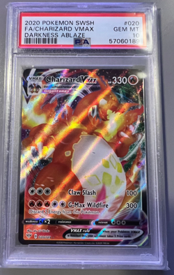 PSA 10 Charizard Vmax Darkness Ablaze 020/189 GEM MINT Graded Pokemon Card - Image 1