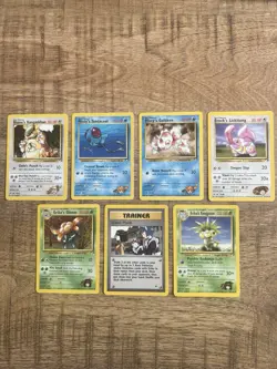 Vintage Pokemon TCG Gym Heroes Lot (7) Uncommon & Rare Cards - All NM Condition - Image 1