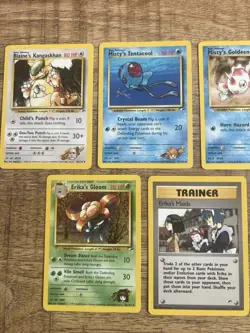 Vintage Pokemon TCG Gym Heroes Lot (7) Uncommon & Rare Cards - All NM Condition - Image 5