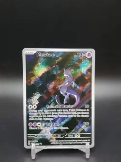 Mewtwo SVP 052 Black Star Promo Pokemon 151 Illustration Rare NM Pokemon Card - Image 1