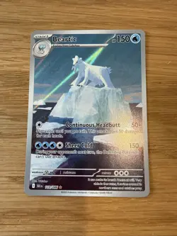 Pokemon Beartic TCG Illustration Rare Card 110/086 SV Black Bolt English Edition - Image 1