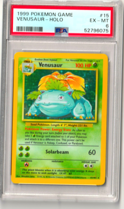 Venusaur Holo 18/130 - PSA 6 - 1999-2000 WOTC - Pokemon TCG Card - Excellent/NM - Image 1