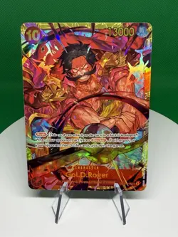 One Piece Bandai Gol.D.Roger OP09-118 Rush Holo Character Card 13000 Power - Image 1
