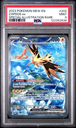 🔥 Pokemon Zapdos ex SIR 151 SV 202/165 Special Illustration Rare Card Mew PSA 9 - Image 1