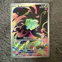 STAMPED! Bulbasaur 133/132 Promo Mega Evolutions Illustration Rare Full Art Card - Image 1