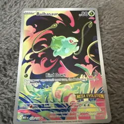 STAMPED! Bulbasaur 133/132 Promo Mega Evolutions Illustration Rare Full Art Card - Image 2