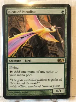 MTG: Birds of Paradise, Core Set 2012. Green Rare - Image 1