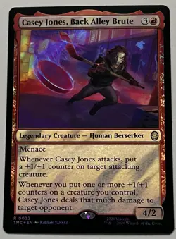 MTG TMNT Casey Jones, Back Alley Brute Legendary Creature RARE SURGE FOIL #0022 - Image 1