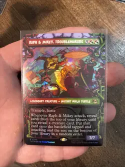 Raph & Mikey, Troublemakers (Showcase Foil) Rare MTG Ninja Turtles - Image 1