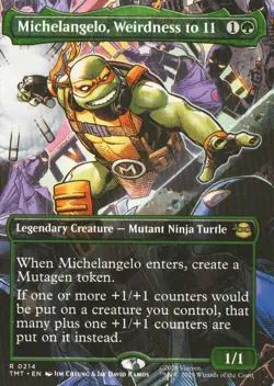 Michelangelo, Weirdness to 11 (Borderless) R Teenage Mutant Ninja Turtles 214 NM - Image 1