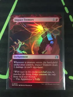 MTG Magic The Gathering Impact Tremors Foil WOT Enchanting Tales Red Commander - Image 1