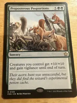 x1 Preposterous Proportions FDN Foundations MTG 109 RARE M/NM 1x - Image 1