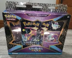 Pokemon Shining Fates Shiny Polteageist Mad Party Pin Collection Box #1 - Image 1